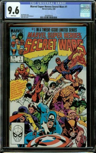 Secret Wars 1 (1984) Cgc 9.  6 Spider - Man Hulk X - Men Heroes Movie Nm,