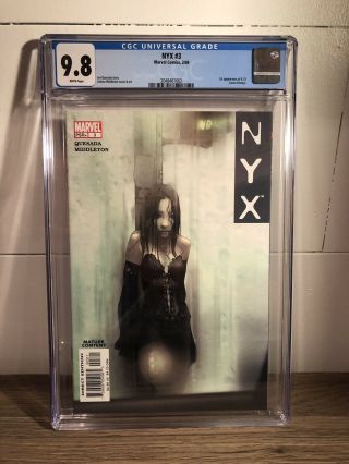 Nyx 3 Cgc 9.  8 White Pages 1st Appearance X23 Laura Kinney
