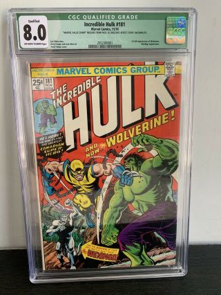 The Incredible Hulk 181 8.  0 Qualified Ow/w Pages