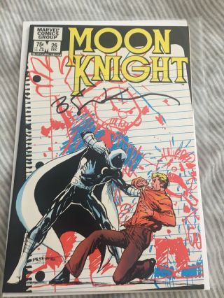 Moon Knight 26 Very Fine Vf 1982 Marvel Signed By Bill Sienkiewicz Hit It