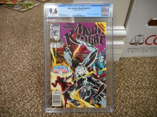 Marc Spector Moon Knight 8 Cgc 9.  6 Newsstand Variant Cover Punisher Nm Tv