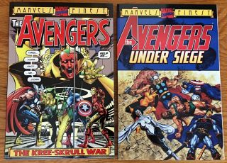 Marvel Avengers Trade Paperback Tpb Set: Kree - Skrull War,  Under Siege 1st Print