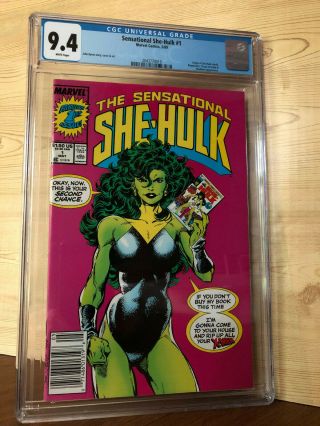 Sensational She - Hulk 1 (may 1989,  Marvel) Cgc 9.  4 Origin Of She - Hulk Retold