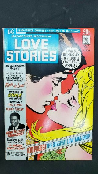 Dc 100 - Page Spectacular 5 Vf 8.  5 Rare Bronze Key.  Love Stories.