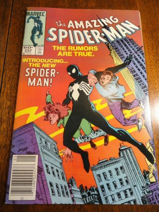 Spider - Man 252 Newsstand Variant Vf/vf,  1st Black Costume Hot Key Venom