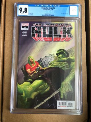 Immortal Hulk 15 (2019) Cgc 9.  8 1st Print Alex Ross Cover A
