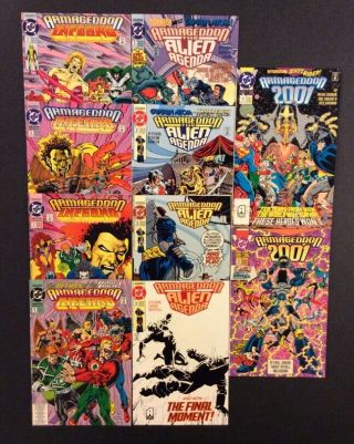 Armageddon Comic Books Inferno 1 - 4 Alien Agenda 1 - 4 2001 1 - 2 Dc Superhero War