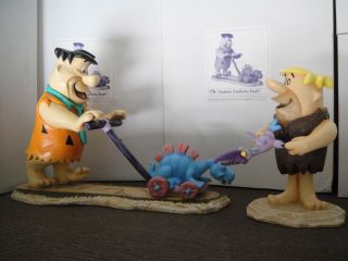 Hanna - Barbera The Flintstones Fred & Barney Lmt Edition Maquette Set Statue Toy