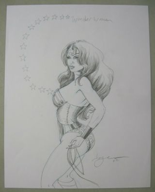 Joyce Chin Wonder Woman Commissioned Convention Sketch Signed