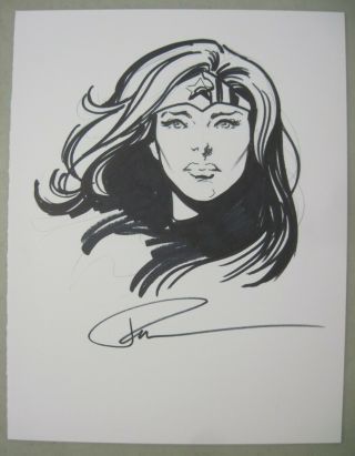 Paul Pelletier Wonder Woman Commissioned Convention Sketch Signed