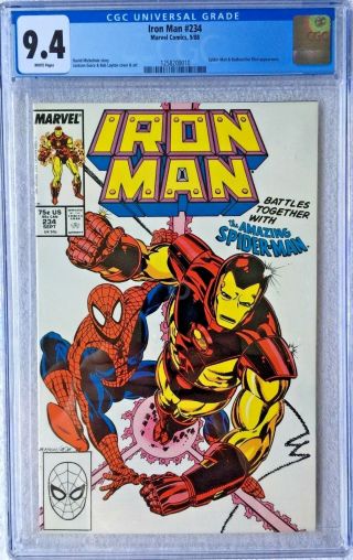 Cgc 9.  4 Iron Man 234.  Spider - Man App.  Radioactive Man App.  1988.