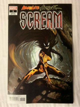 Absolute Carnage Scream 1 Marvel 1:50 Ryan Brown Variant Cover - Hot