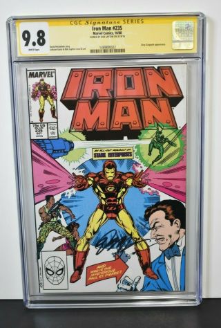 Iron Man 235 1988 Cgc Grade 9.  8 Signature Series Signed By Bob Layton