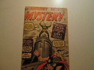Silver Age Marvel Comic Journey Into Mystery 85 1st Loki 3rd Thor