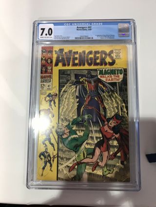 Avengers 47 Cgc 7.  0 First Appearance Of Dane Whitman
