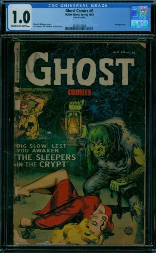 Ghost Comics 6 Cgc 1.  0 Classic Maurice Whitman Bondage Gga Horror Cover 1953