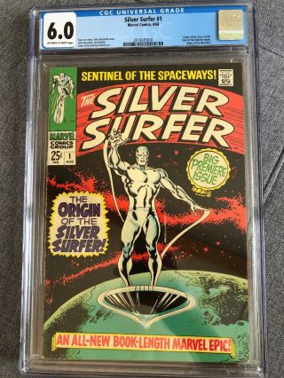Silver Surfer 1 Cgc 6.  0 Origin Of The Silver Surfer.  Tales Of The Watcher Begin