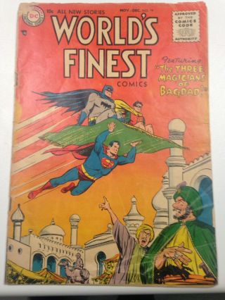 Worlds Finest 79 - Scarce Superman And Batman Comic Baghdad Cover