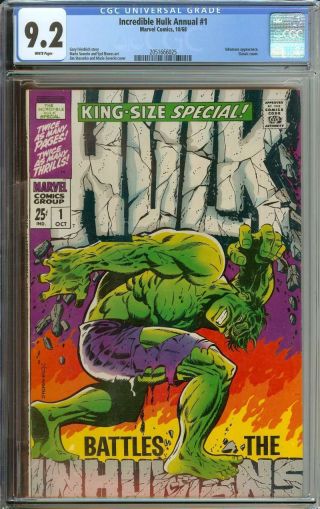 Incredible Hulk Annual 1 Cgc 9.  2 White Pages