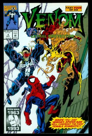 Marvel Comics Venom Lethal Protector 4 1st Female Symbiote Scream Nm,  9.  6