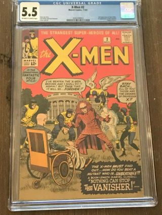 X - Men 2 Cgc 5.  5 Universal 11/63 Stan Lee And Jack Kirby Key Early Marvel Comic