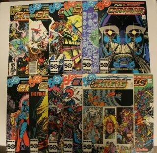 Crisis On Infinite Earths Complete Set 1 - 12 Vf 11 Signed By Wolfman & Perez Key