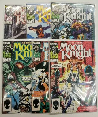 Moon Knight Vol 2 1 - 6 Complete Set Vf - Nm 1985 Marvel Comics Chris Warner