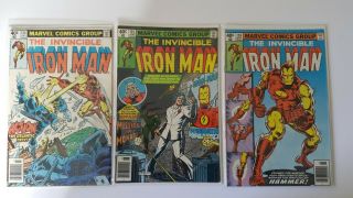 Marvel Iron Man Comic Books 124 125 126 Bronze Age 1st Justin Hammer
