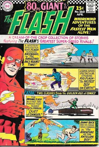 The Flash Comic Book 160,  Dc Comics 1966 Very Fine 80 Page Giant 21
