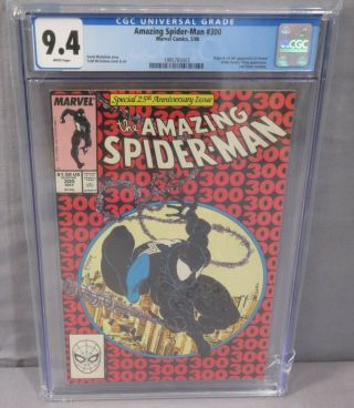 The Spider - Man 300 (venom 1st App. ) Cgc 9.  4 Nm Marvel Comcs 1988