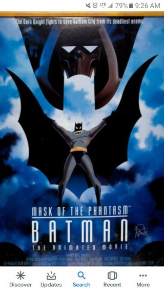 Batman: Mask Of The Phantasm Bob Kane Signed Poster Limited Run With
