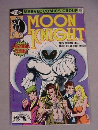 Vintage Moon Knight 1 Comic Book 1980 Marvel Comics 1st Series Vf - Vf,