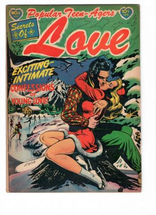 Popular Teen - Agers Secrets Of Love 11,  Apr 1952 Very Fine - 7.  5