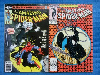 Spider - Man 194 & 300 - (nm) - Origin & 1st App Venom And Black Cat