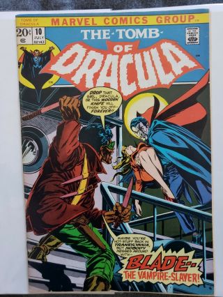 Tomb Of Dracula 10 1973 Marvel 1 St First Appearance Of Blade.  
