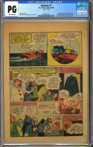 Batman 1 (page 21 Only) 1st App.  Catwoman Classic Golden Age Dc Comic Cgc 1940