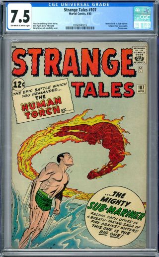 Strange Tales 107 Cgc 7.  5 (ow - W) Classic Cover