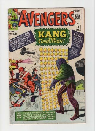 Avengers 8 F/vf 7.  0 Marvel Comic Key 1st Kang The Conqueror