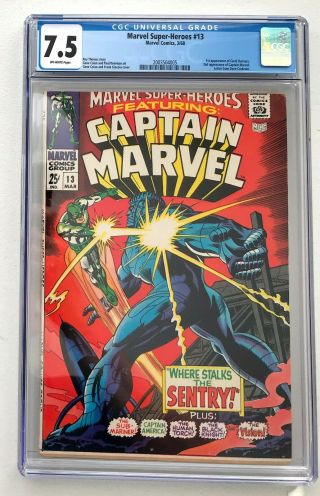 Marvel - Heroes 13 Cgc 7.  5 1st Carol Danvers Captain Mar Vell Avengers