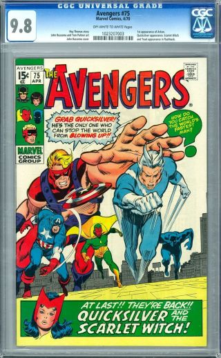 Avengers 75 Cgc 9.  8 (ow - W) 1st Appearance Of Arkon