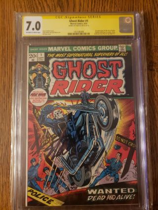Ghost Rider 1 Cgc 7.  0 Signed Stan Lee