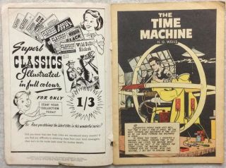 Classics Illustrated 11 Time Machine (1956 UK edition) Very Rare VG 3