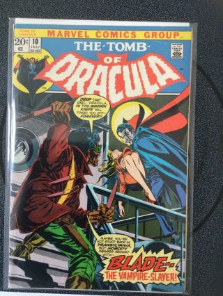 " The Tomb Of Dracula " 10 (july,  1973,  Marvel) Gene Colan Art,  First Blade App.