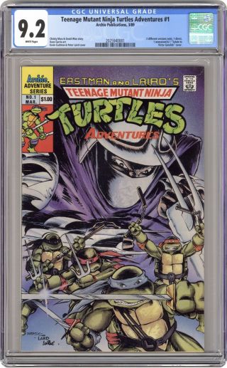 Teenage Mutant Ninja Turtles Adventures 1 1989 Cgc 9.  2 2025940001