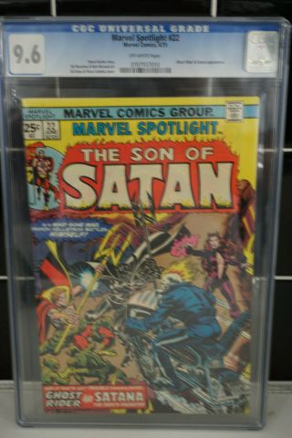 Marvel Spotlight 22 Cgc 9.  6 Ow 1975 Comics Ghost Rider Satana App