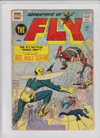 Adventures Of The Fly 1 Good,  Joe Simon & Jack Kirby Cover & Art,  Archie,  1959