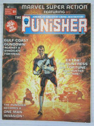 Marvel Action 1 Fn Featuring The Punisher 1976 Early Punisher Huntress