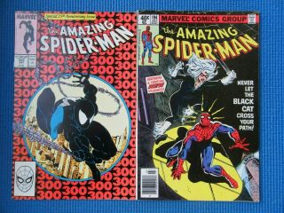 Spider - Man 194 & 300 - (vf/nm) - Origin & 1st App Venom And Black Cat
