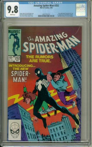 Spider - Man 252 (marvel Comics,  1984) Cgc Graded 9.  8 White Pages