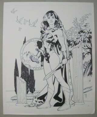 Stephane Roux Wonder Woman Commissioned Convention Sketch Signed